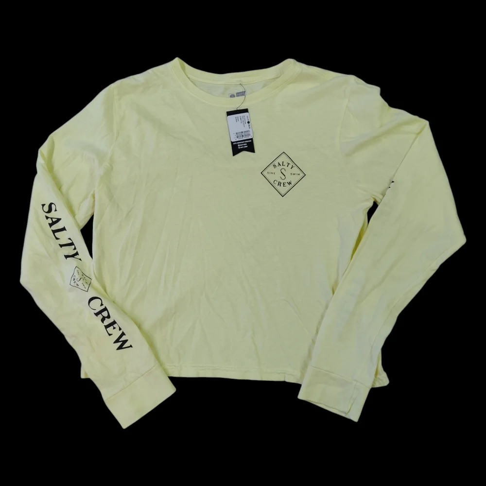 Salty Crew Pale Yellow Long Sleeve Tee - Picture 1 of 2